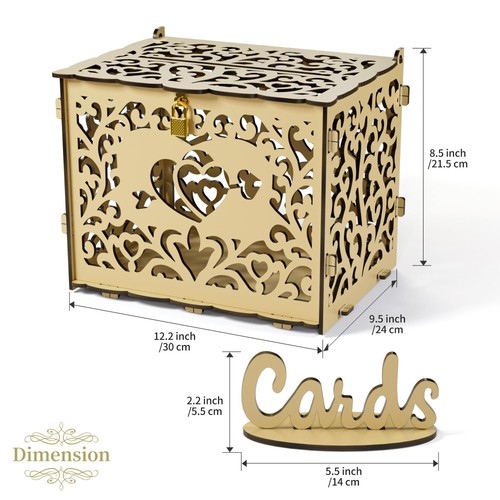 Briefbox hochzeit holz vintage - holz,