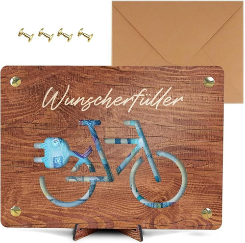 Holzkarte zum geburtstag - holzkarte,